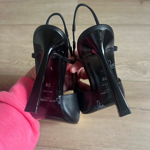 Saint Laurent JEANNE SLINGBACK PUMPS IN SMOOTH LEATHER - Picture 5 of 13